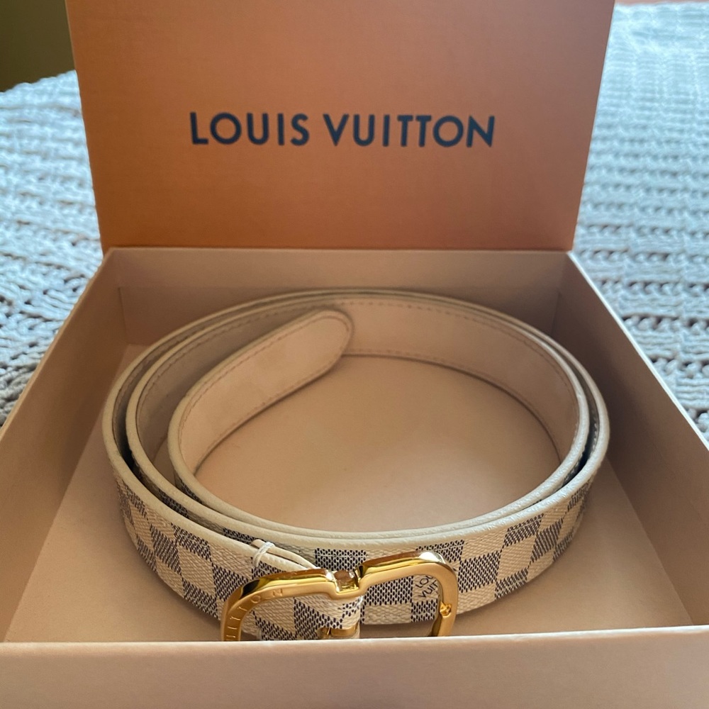 LOUIS VUITTON Damier Azur Mini 25mm Belt